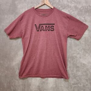 Vans Van Doren Red Skateboard T-Shirt, Old School Style, Large